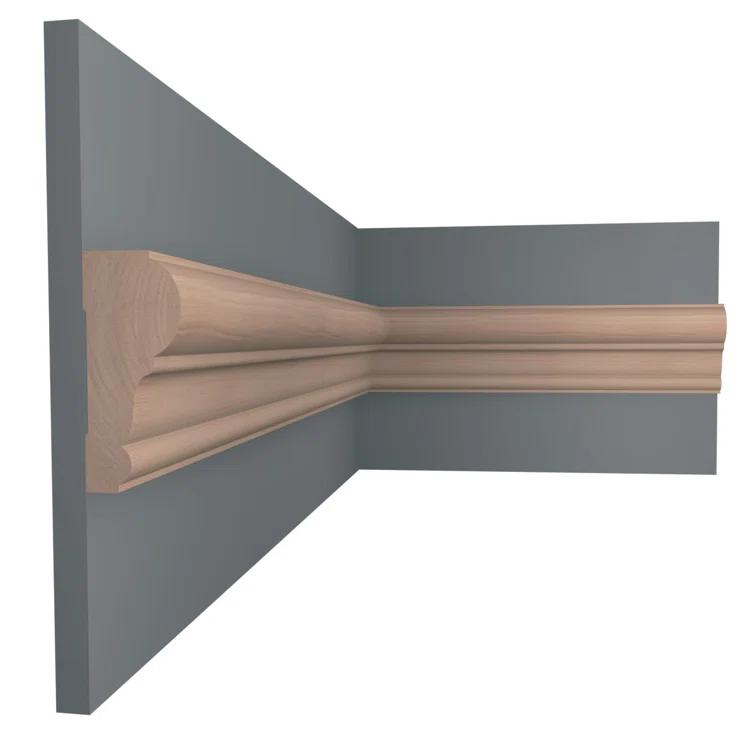 Ekena Millwork WM392 1"D x 2 3/8"W x 96"L Solid Wood Stain Chair Rail Molding