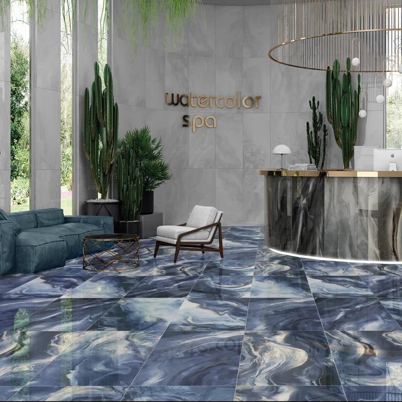 Bond Tile 23.62 in. x 47.24. in Polished Porcelain Marble Look Floor & Wall Tile (15.49 Sq. Ft./Case)