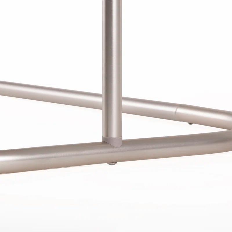 Utopia Alley Rustproof 54" L D-Shaped Fixed Shower Curtain Rod & Hook Set
