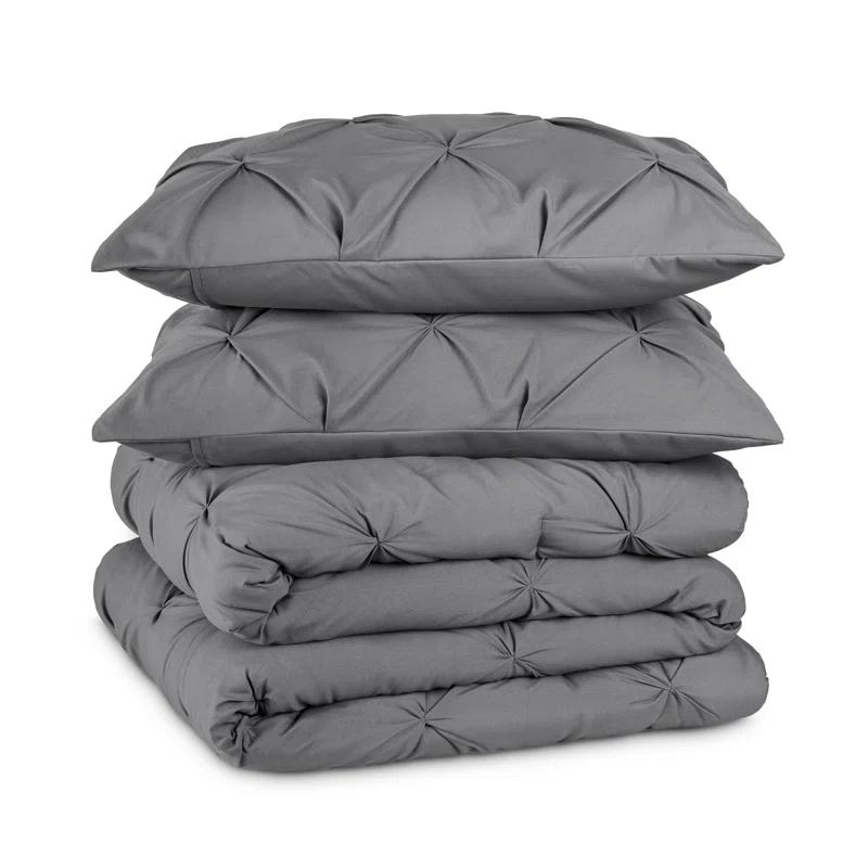 Bare Home Down Alternative Pintuck Comforter Set
