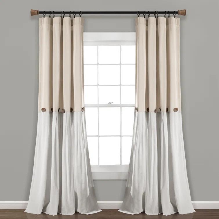 Lush Decor Beckham Semi Sheer Curtain Single Panel