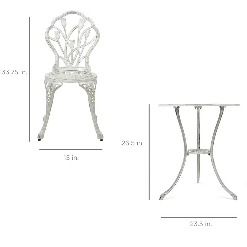 Fleur De Lis Living Stambaugh 2 - Person Patio Dining Set with Round Table