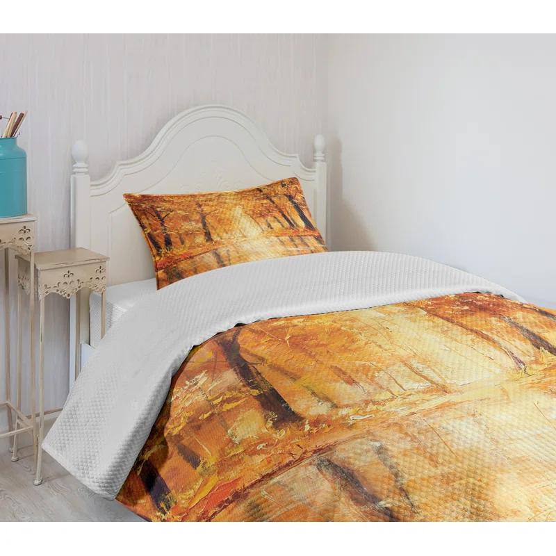 Ambesonne Autumn Bedspread Forest Lake Fall | Wayfair