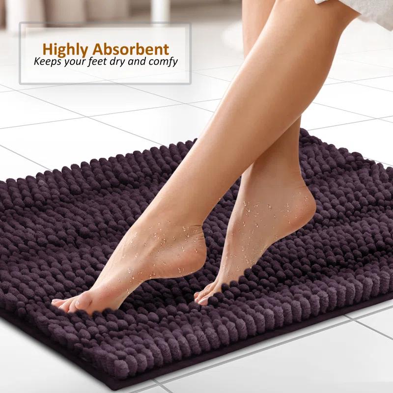 Clara Clark Chenille Extra Soft And Absorbent Bath Mat. & Reviews | Wayfair