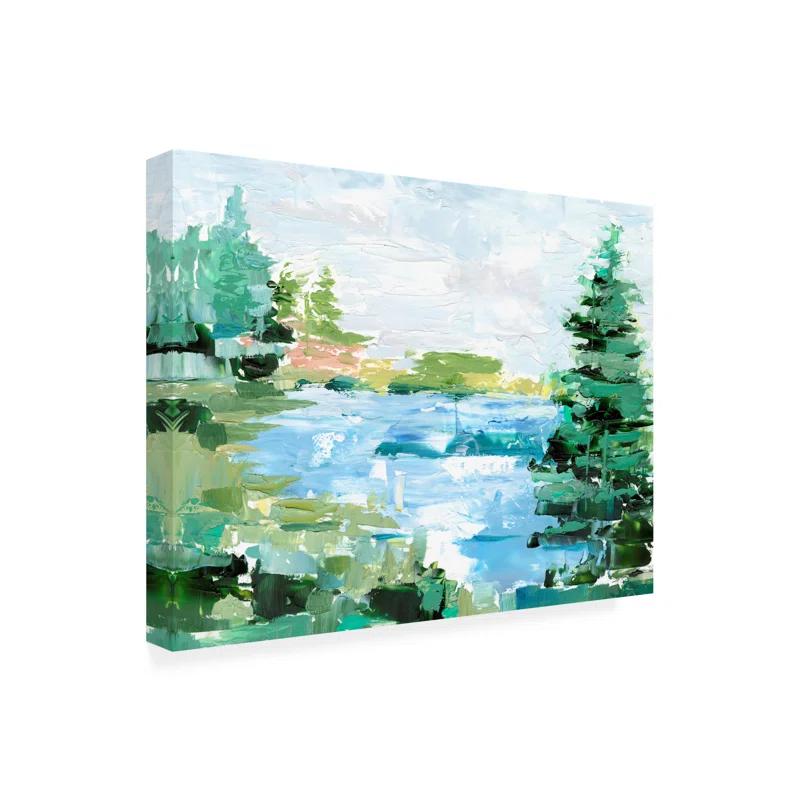 Millwood Pines " Evergreen Lake II " by Ethan Harper Painting Print