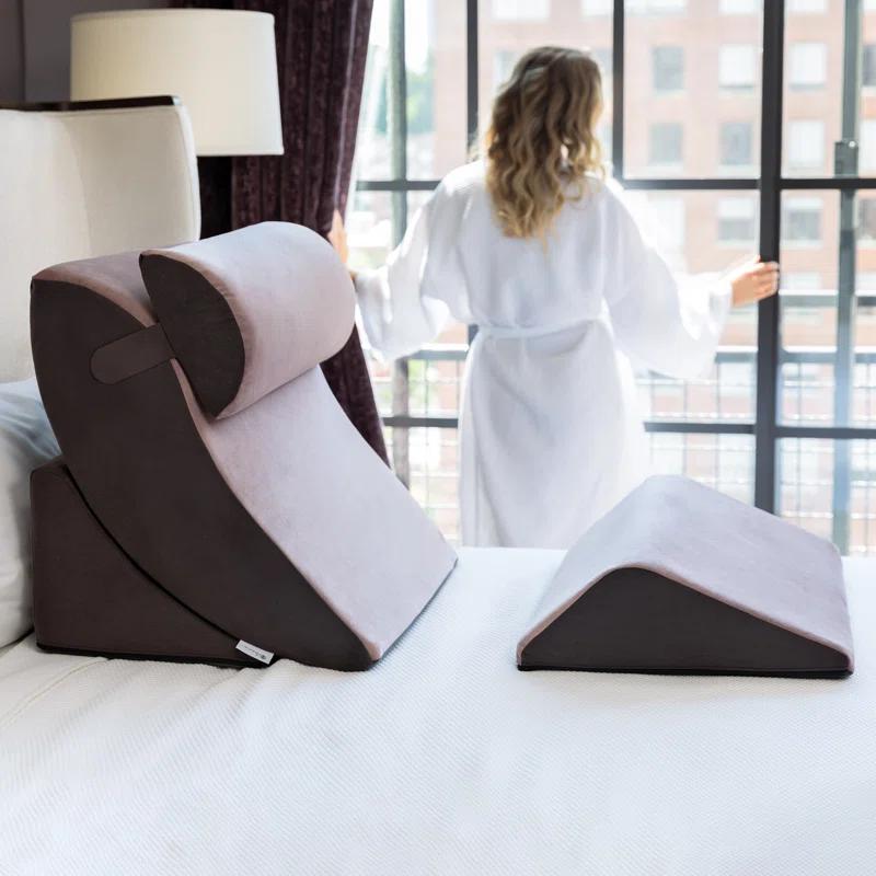 Avana Kind Bed 4-Piece Orthopedic Support Wedge Pillow Comfort System