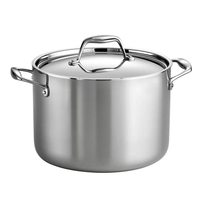 Tramontina Tramontina Gourmet Tri-Ply Clad 8 Qt. Stock Pot with Lid
