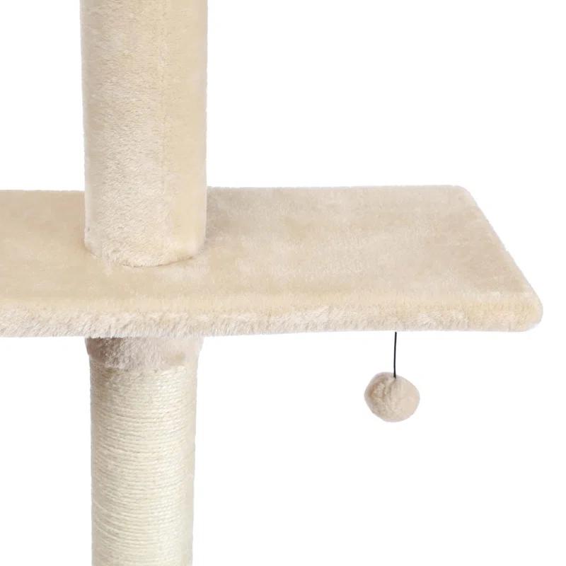 Interactive Adjustable 5-Tier Floor To Ceiling Cat Tower