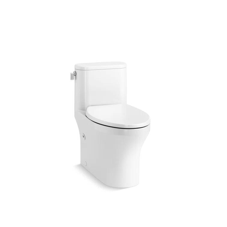 Kohler Spacity One-Piece Compact Elongated Toilet With Skirted Trapway, 1.28 Gpf K28020-0