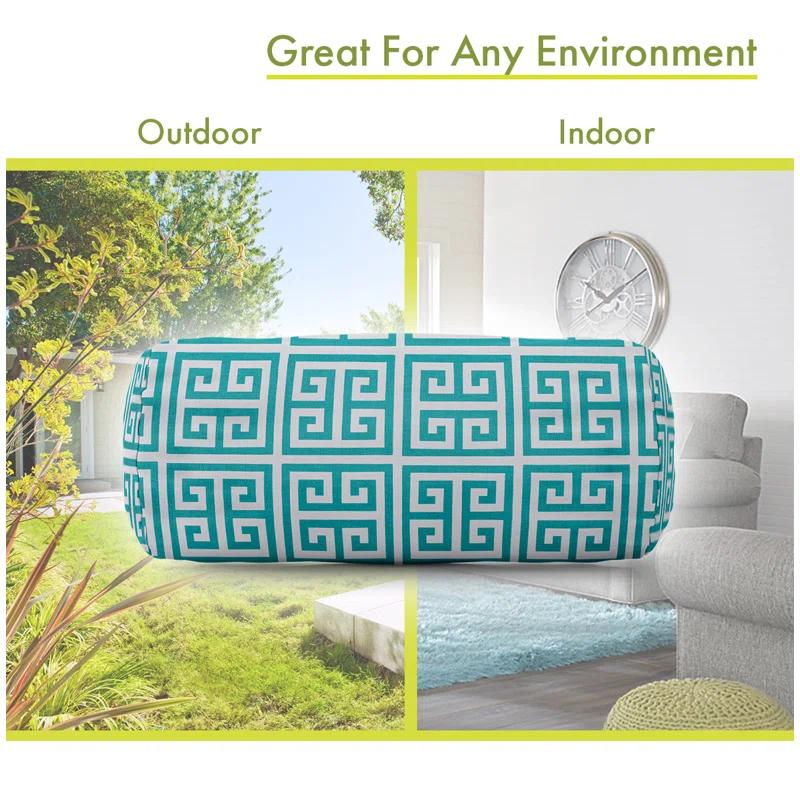 Majestic Home Goods Towers Geometric Indoor/Outdoor Reversible Throw Pillow
