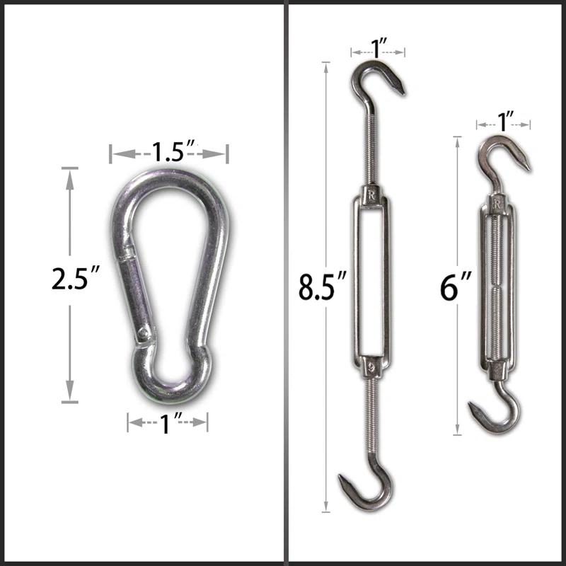 ColourTree Sun Shade Sail Rectangle & Square Hardware Kit (Hardware Kits Only) & Reviews | Wayfair