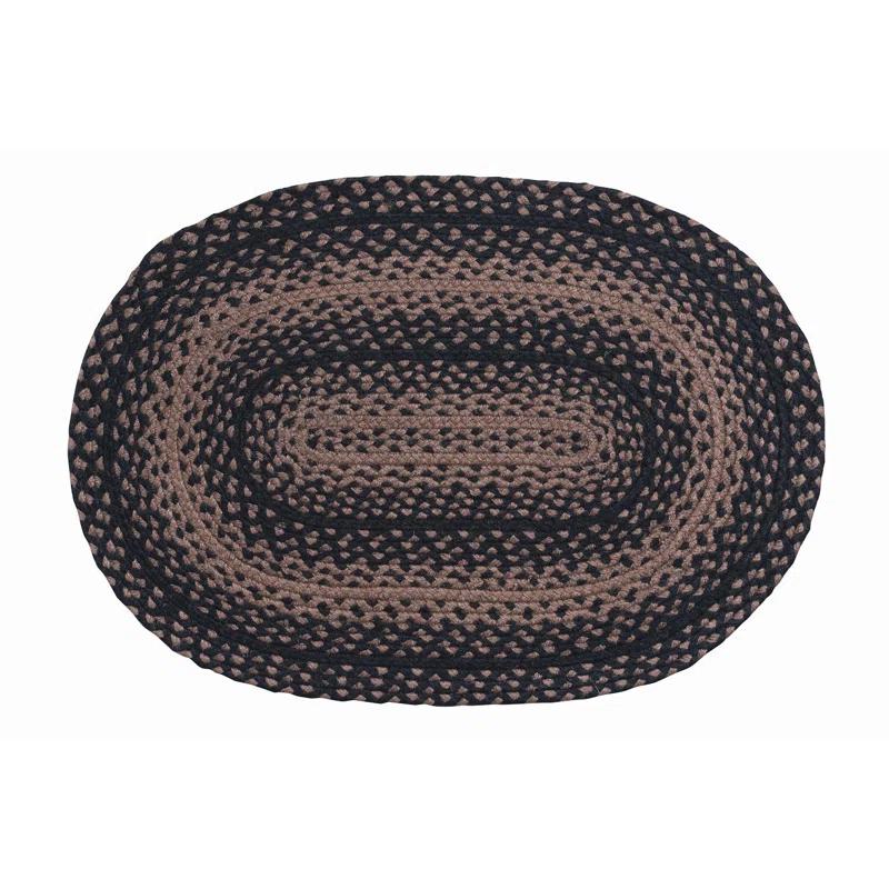 IHF Home Decor Ebony Black/Grey Area Rug