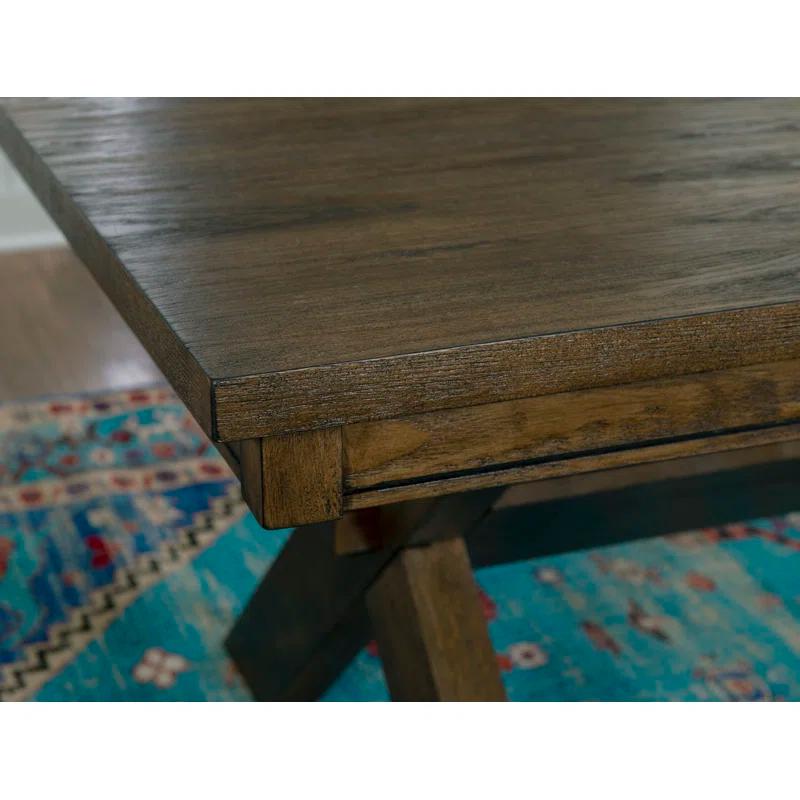 Kelly Clarkson Home Gigi 70" Solid Wood Farmhouse Trestle Base Dining Table
