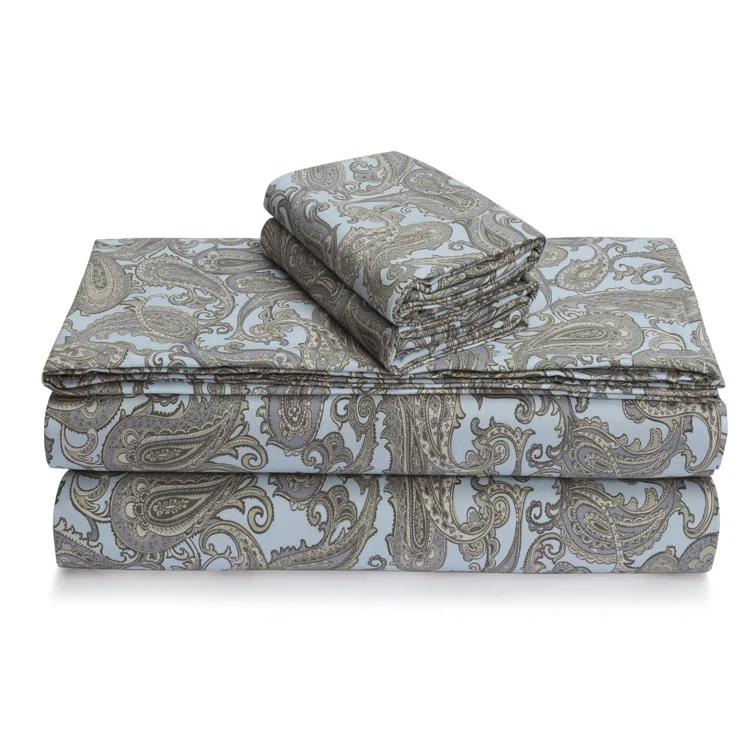 Tribeca Living Flannel Paisley Sheet Set