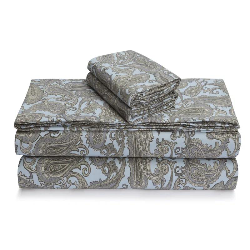 Tribeca Living Flannel Paisley Sheet Set