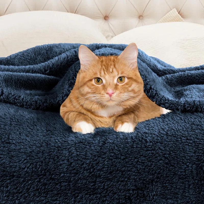 Superior Solid Polyester Reversible All-Season Fleece Throws Blanket