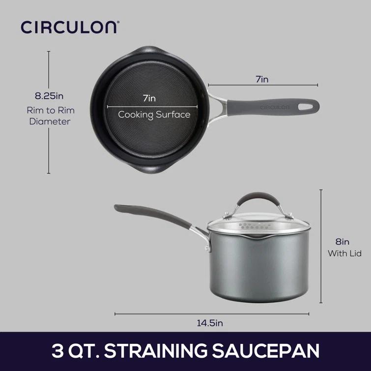Circulon ScratchDefense with ScratchDefense Nonstick Induction Straining Sauce Pan with Lid & Reviews | Wayfair