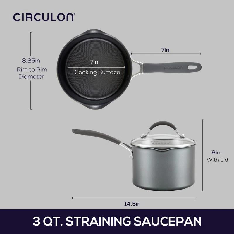 Circulon ScratchDefense with ScratchDefense Nonstick Induction Straining Sauce Pan with Lid & Reviews | Wayfair
