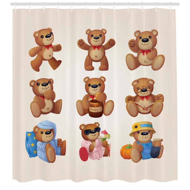 Ambesonne Shower Curtain with Hooks Included