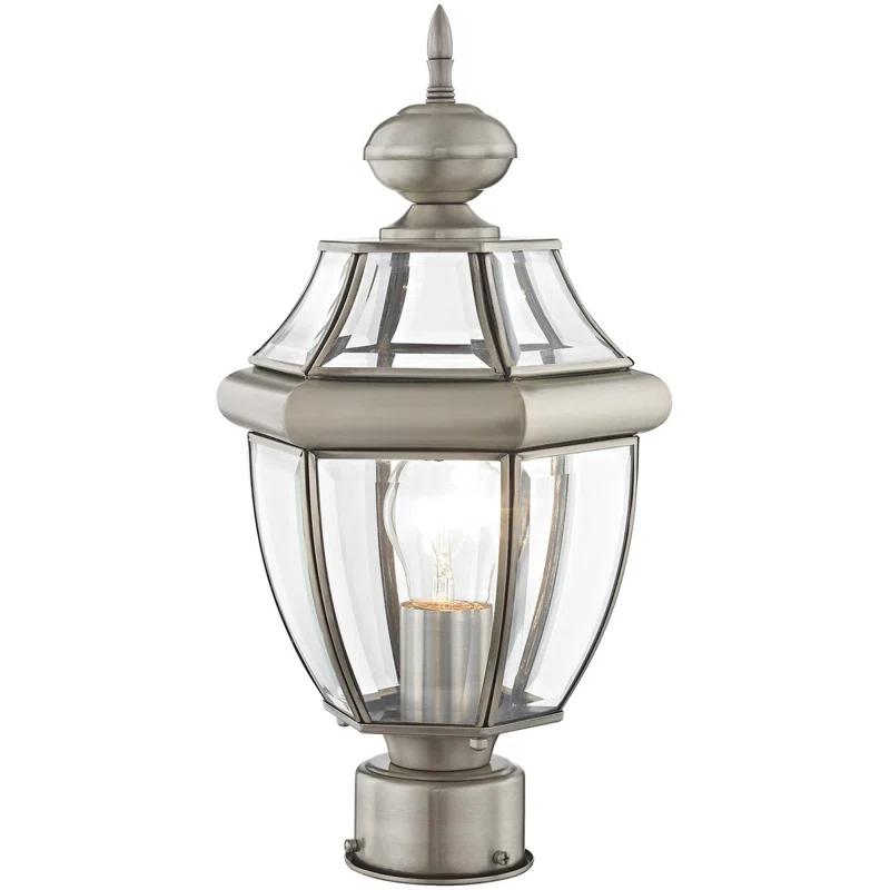 Lighting Lumens Outdoor Post Lantern Pendant Lighting Fixture - with Clear Glass Shade