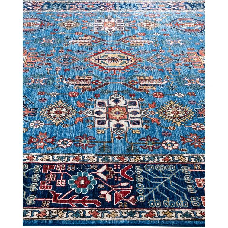 Solo Rugs One-of-a-Kind Rectangle 8' X 10'3" Wool Area Rug Light Blue/Red/Brown/Navy