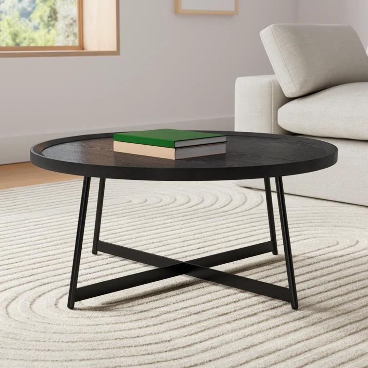 Gweneth Round Coffee Table - Black Ash