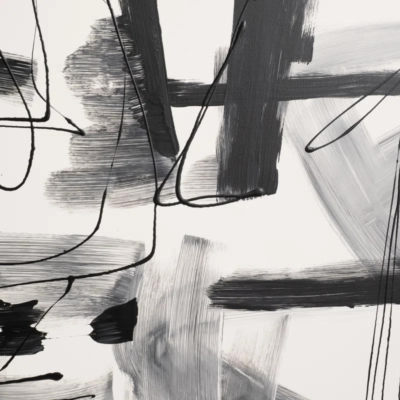 Sagebrook Home Set Of 2 95X59 Hand Painted Contemporary Art (Set of 2)