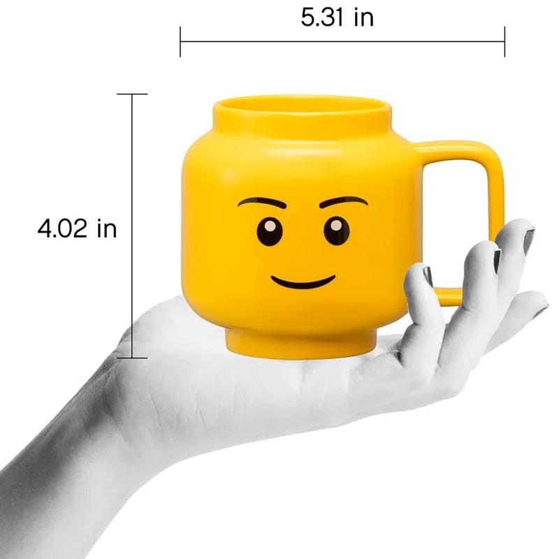 LEGO LEGO: Ceramic Mug Small - Boy - 8.6oz (255 mL), Classic Yellow Minifigures Head