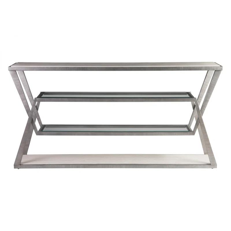 Artistica Home Signature Designs Adamo Silver Gray Console