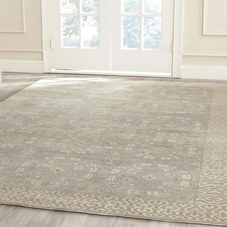 Safavieh Oushak Oriental Hand-Knotted Wool Gray Area Rug | Perigold