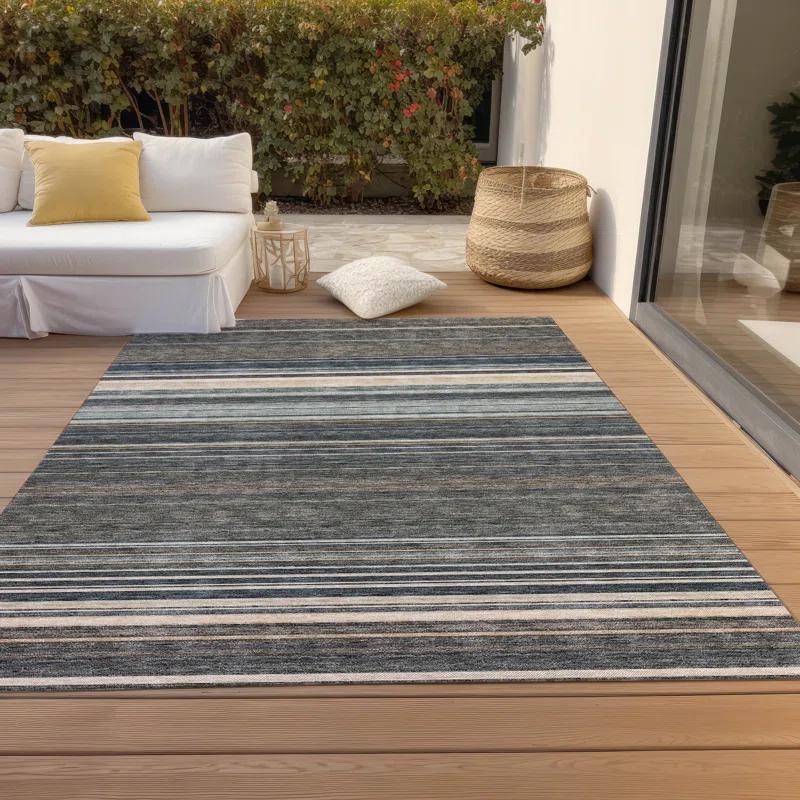 Chayden Washable Striped Indoor / Outdoor Rug