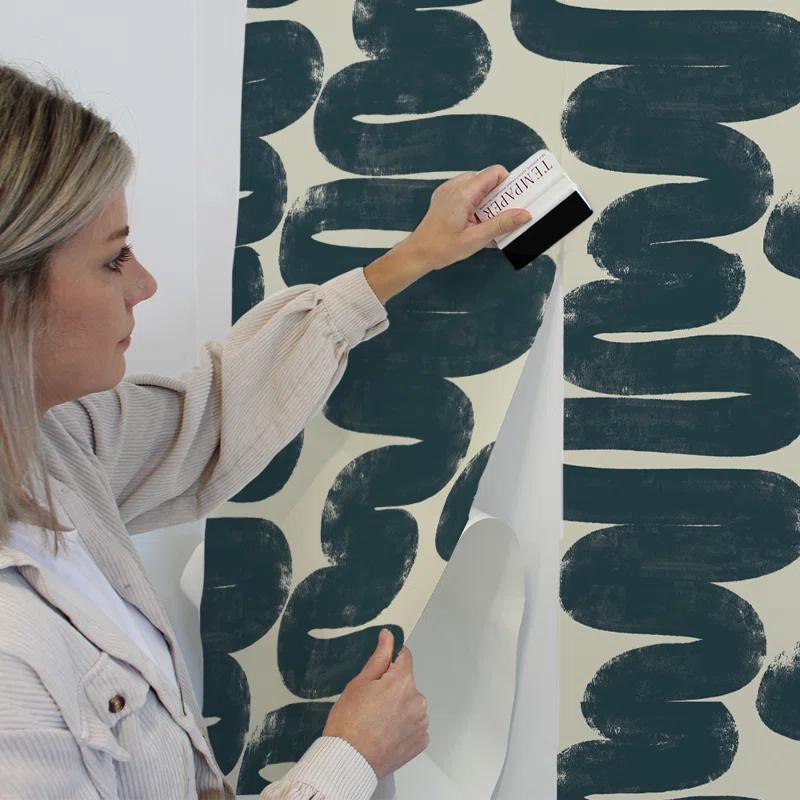 Wiggle Room Peel and Stick Wallpaper By Bobby Berk