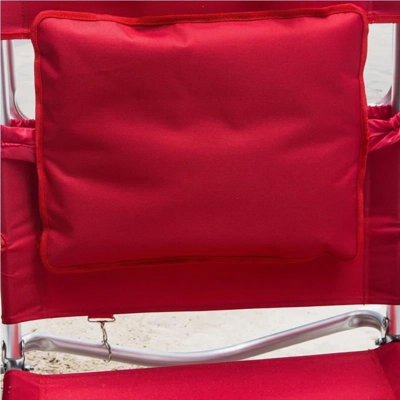 Ostrich Ostrich Deluxe Padded Lightweight Portable Adjustable Outdoor Reclining Folding Chair with Footrest