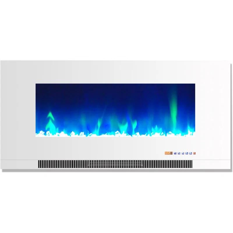 Cambridge Cambridge Wall Mount Electric Fireplace Heater with Remote Control for Indoor Use in Living Room, Bedroom, Home Office