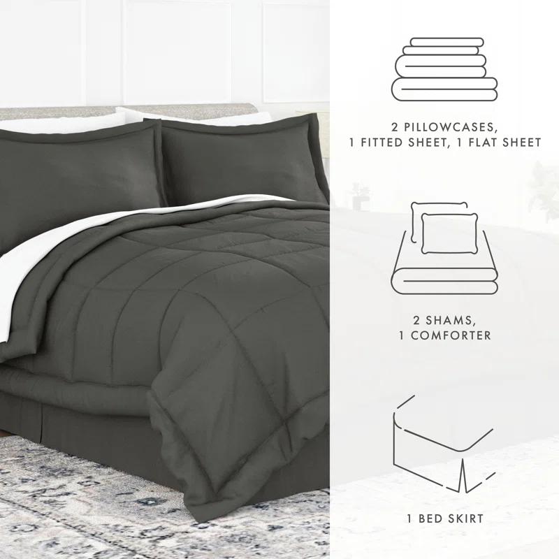 IEnjoy Home Simply Soft 8 Piece Microfiber Complete Bedding Set