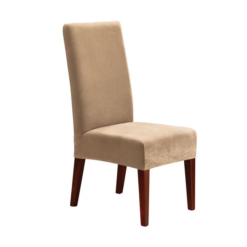 Stretch Pique Box Cushion Dining Chair Slipcover