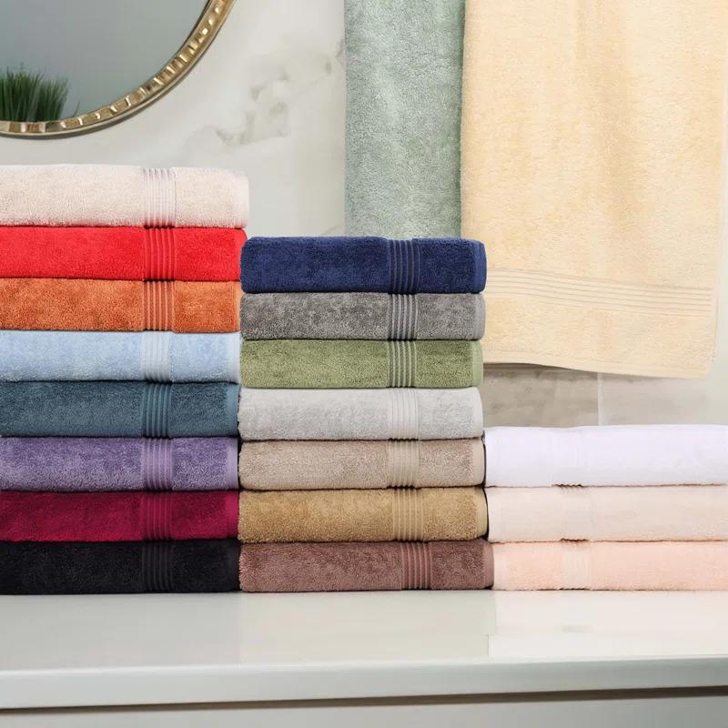 Superior Heritage Certified Egyptian Cotton Plush Absorbent Luxury Bath Towel (Set of 2)