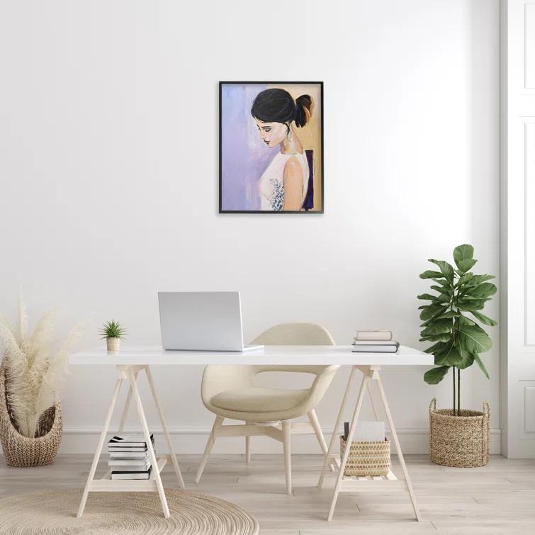 Stupell Industries Traditional Portrait of Woman Framed Giclee Art by Design Fabrikken