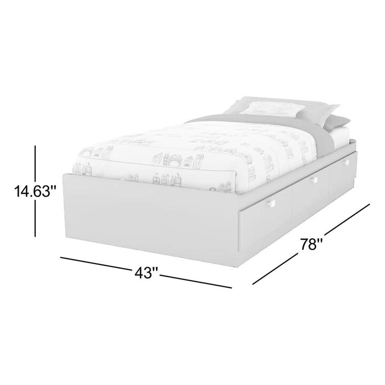 South Shore Spark Twin Drawers Sleigh Bed