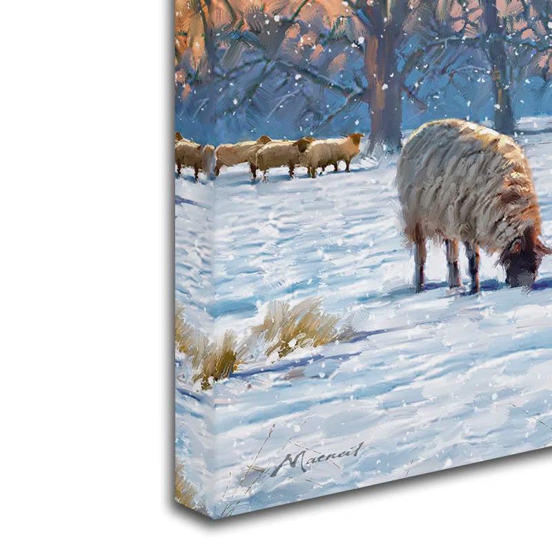 Trademark Fine Art The Macneil Studio " Winter Sheep " by The Macneil Studio