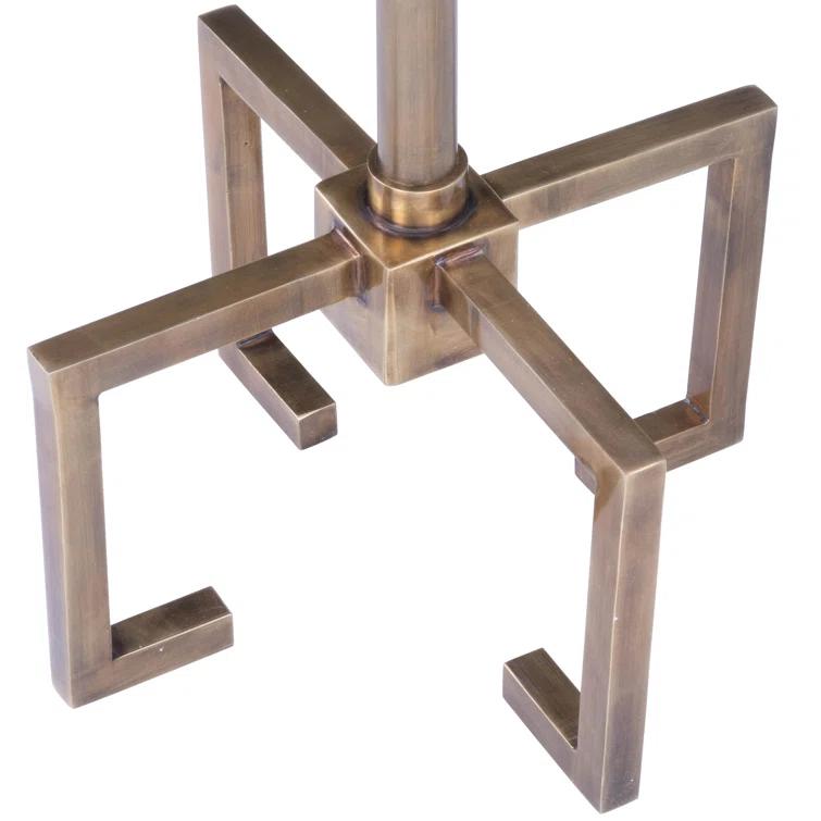 Butler Specialty Mash Metal & Marble End Table In Gold