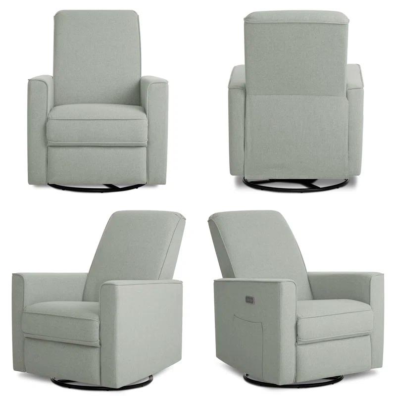 Evolur Greenguard Gold Certified Upholstered Swivel Reclining Glider