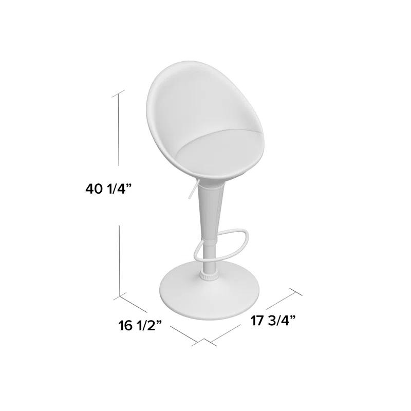 Orren Ellis Galeton Swivel Upholstered Adjustable Height Counter Stool with Metal Frame (Set of 2)