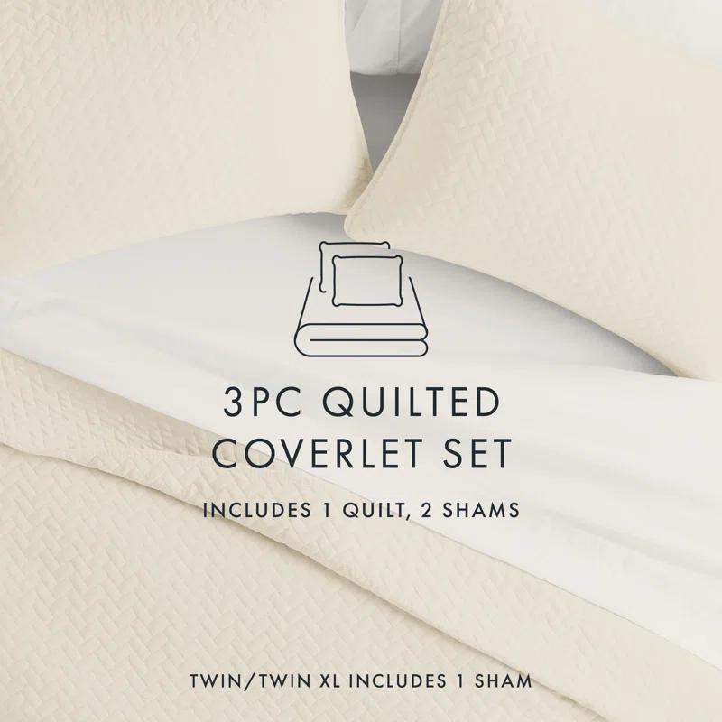 Antora Microfiber Modern & Contemporary Coverlet / Bedspread Quilt Set