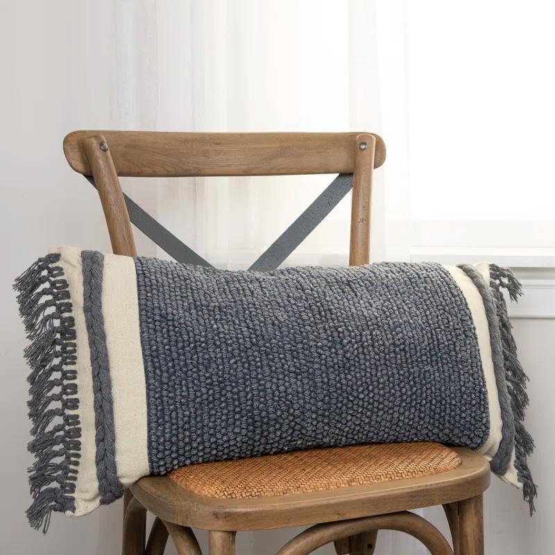 Rizzy Home Fringed Throw Pillow