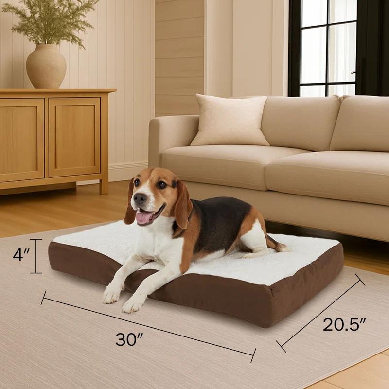 PETMAKER Orthopedic Dog Bed - Memory Foam Crate Mat with Machine Washable Cover