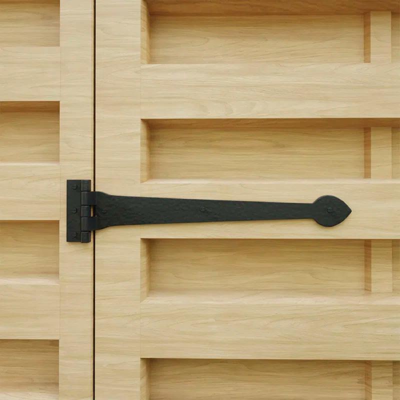 Heavy Duty Wrought Iron Heart Tip Door Strap Hinge