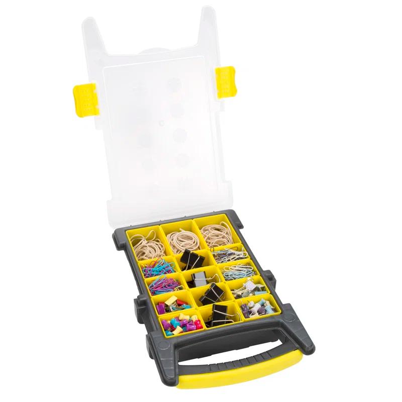 Stalwart Stalwart Tool and Hardware Organizer and Storage with 3 Compartments (Set of 4)