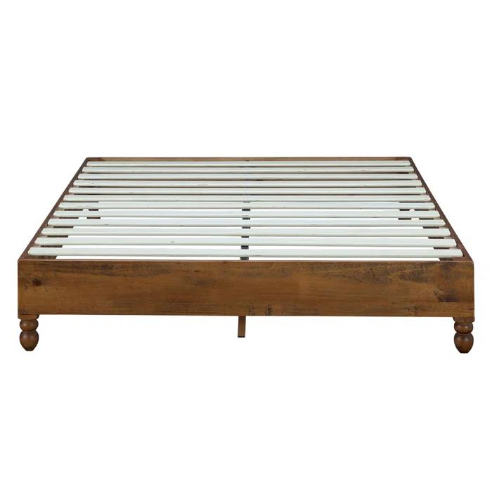 Millwood Pines 12" Wood Bed Frame