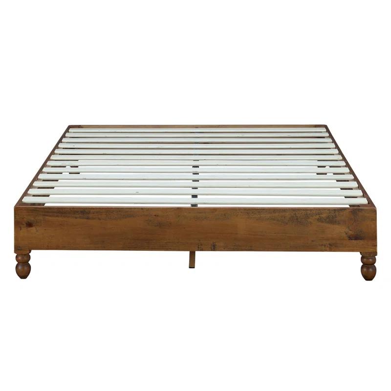 Millwood Pines 12" Wood Bed Frame